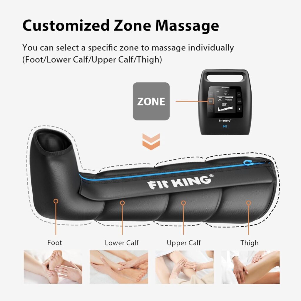 FIT KING Upgraded Recovery System Leg Compression Sleeves in Use