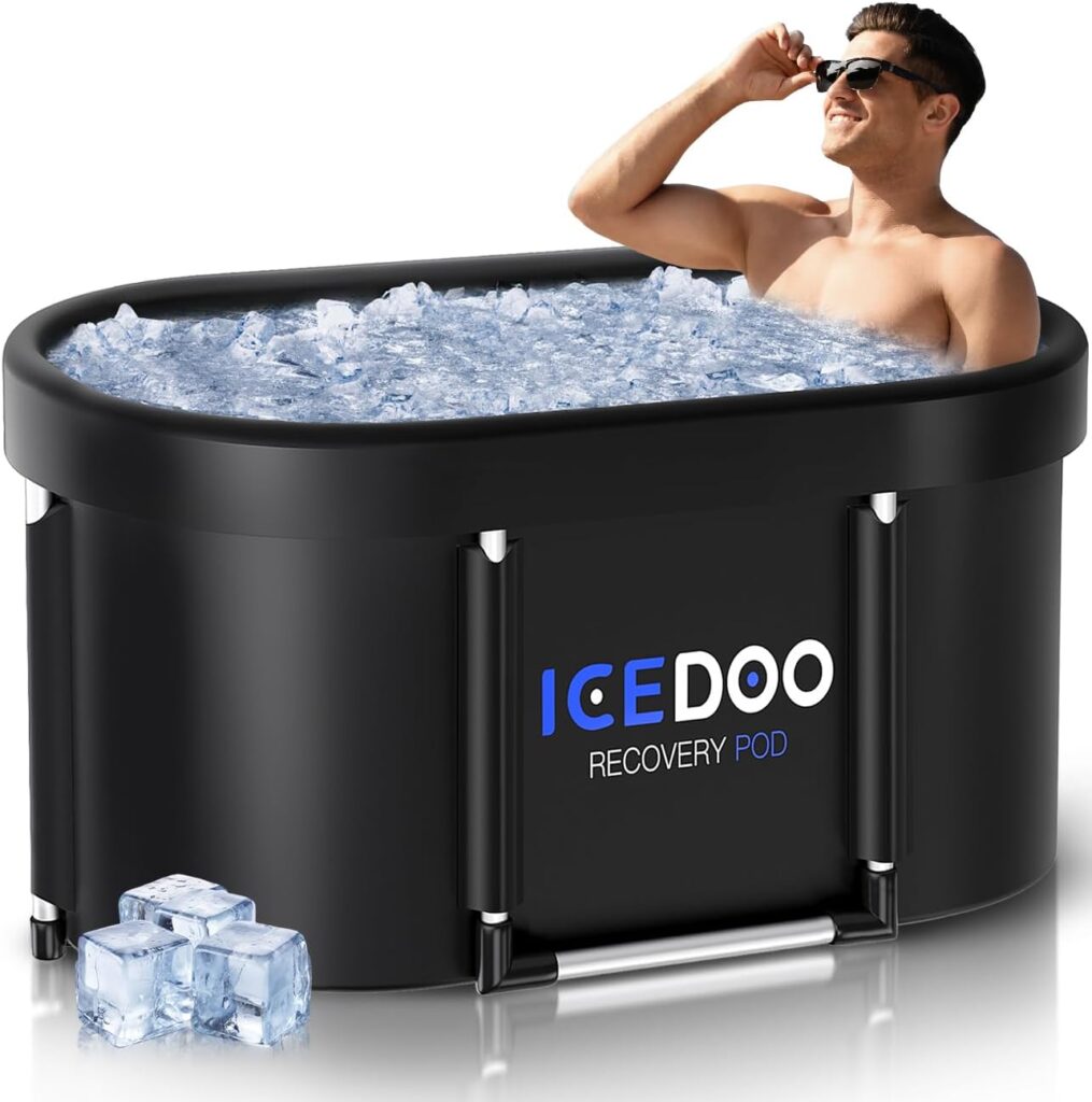 Upgraded XL Athlete's Collapsible 129 Gal Large Ice Bath Tub